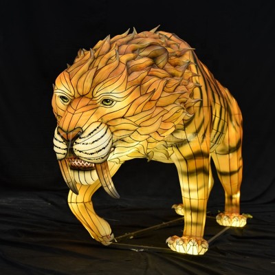 Indoor Outdoor light Show saber-toothed tiger Chinese Festive Lantern