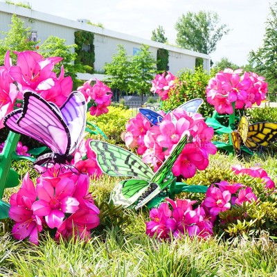 Butterfly and Flower Chinese Silk Lanterns Festival Lights