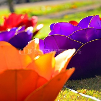 Flowers on the Ground Chinese Silk Lanterns Festival Lights