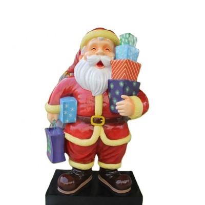 Outdoor fiberglass festival decoration santa statue santa claus