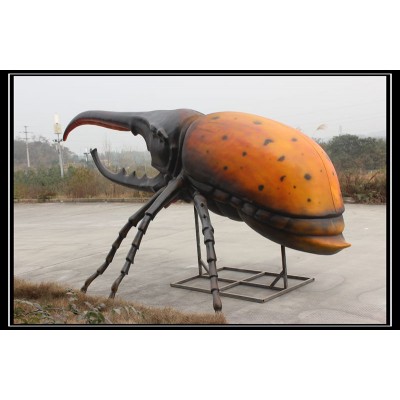 Large outdoor insect sculpture decorative beetle