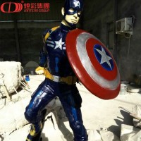 Cheap life size marvel statue fiberglass captain America statue